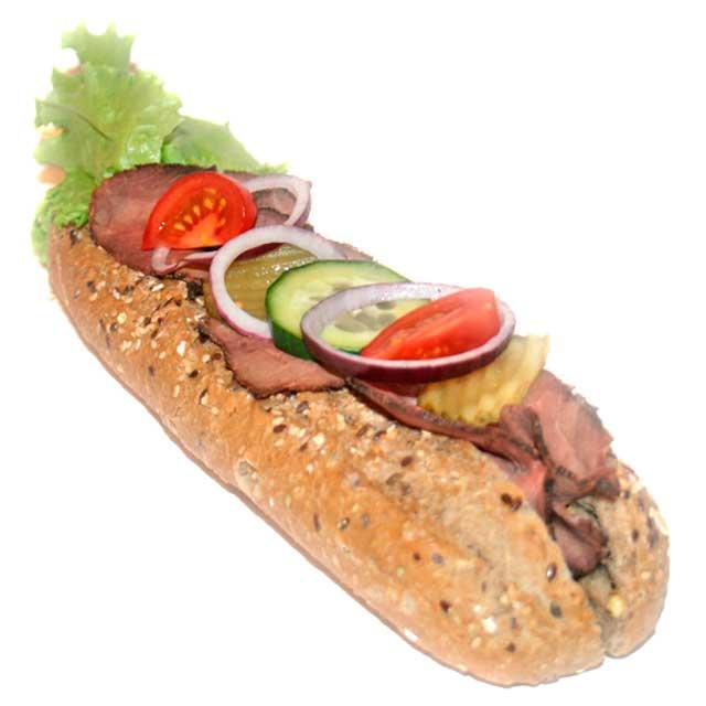 Baguette Flerkorn m/Roastbiff
