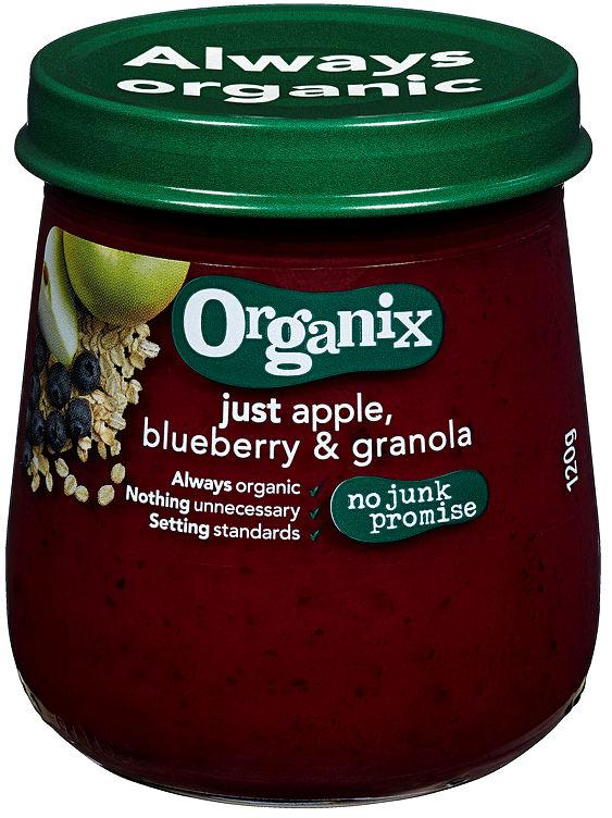 Organix Eple,Blåb,Gran 6md Just 120g