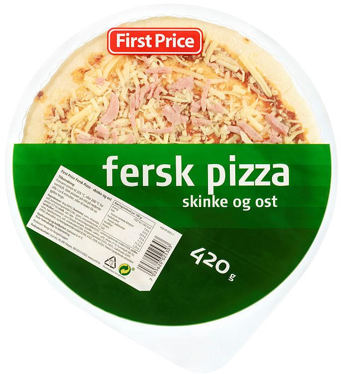 Pizza Skinke&amp;Ost Fersk 420g First Price