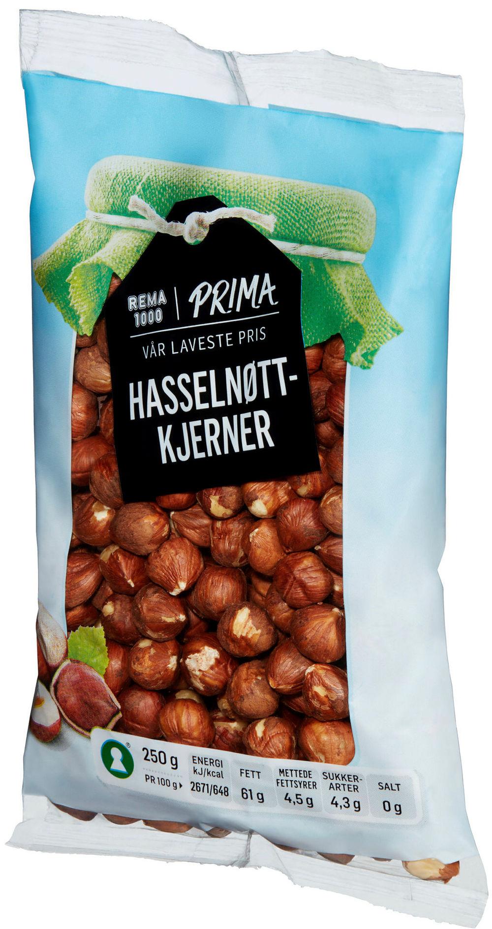 Hasselnøttkjerner 250 g