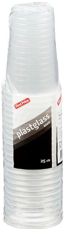 Plastglass Klar 25cl 25stk First Price