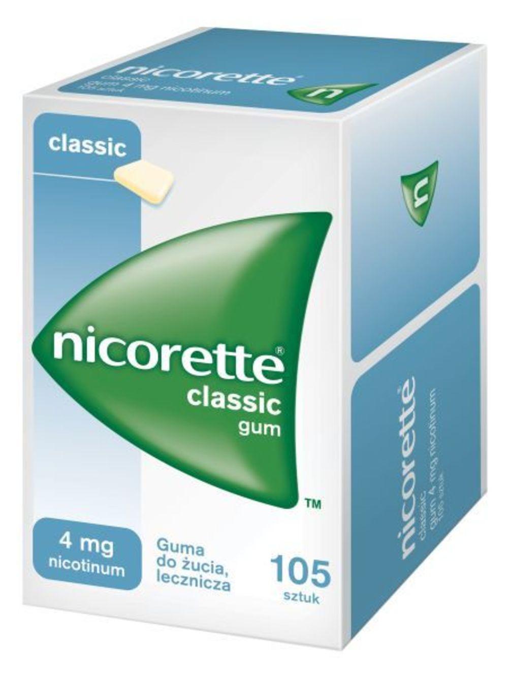Nicorette Classic 4mg, 105 stk