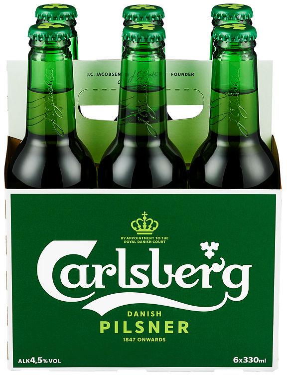 Carlsberg Pilsner 0,33lx6 flaske