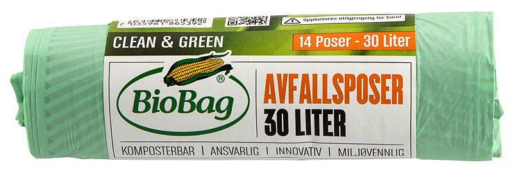 Avfallspose 30l 14stk Biobag