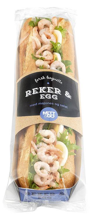 Bagutte Reker&amp;Egg 230g Mett og Go