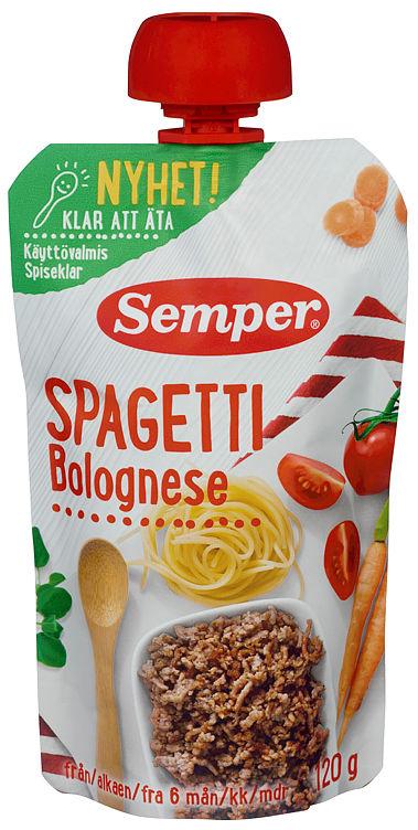 Spaghetti Bolognes 6mnd 120g Semper