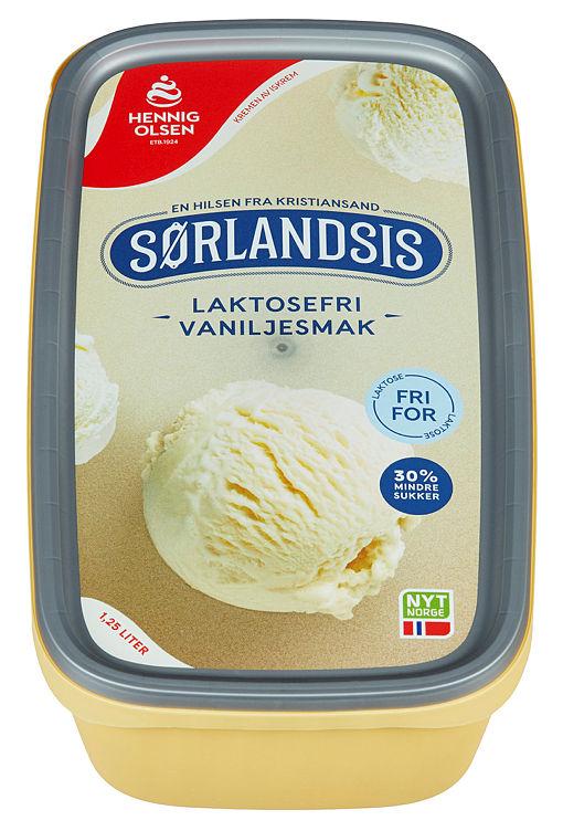 Sørlandsis Vanilje Laktosefri 1,25l