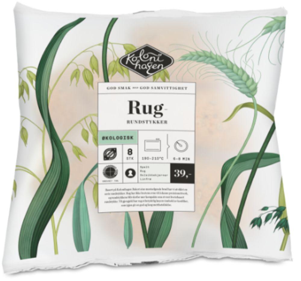 Rundstykker Rug Økologisk, 8x70g, 560 g