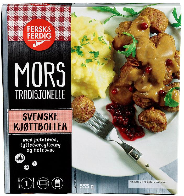 Kjøttboller Saus&amp;Potet 555g Fersk&amp;Ferdig