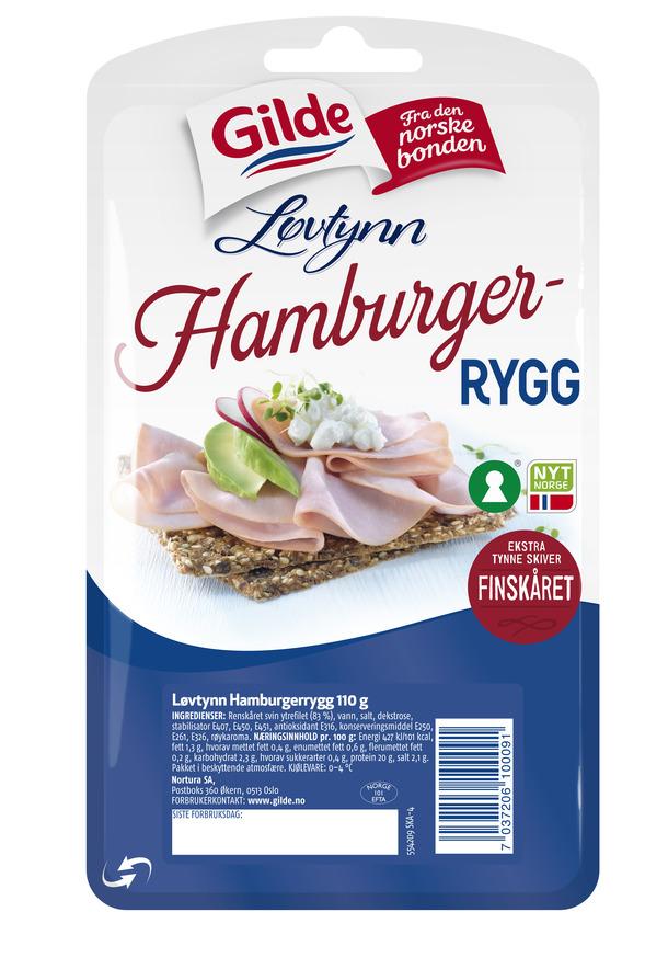 Hamburgerrygg Løvtynn 110g Gilde