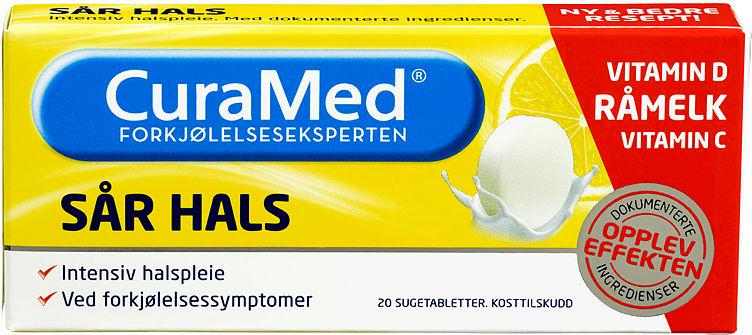 Curamed Original Sår Hals m/Råmelk 20stk