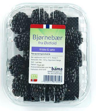 Bjørnebær 125g m/Lokk