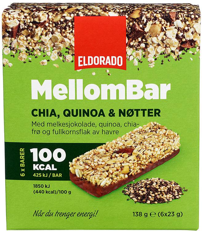 Mellombar Chia,Quinoa&amp;Nøtter 138g Eldorado