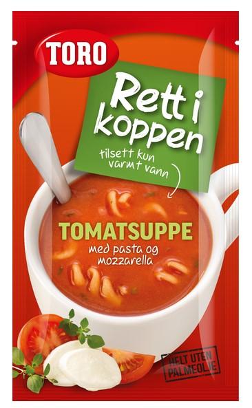 Rett i Koppen tomatsuppe med mozzarella og urter, 26 g