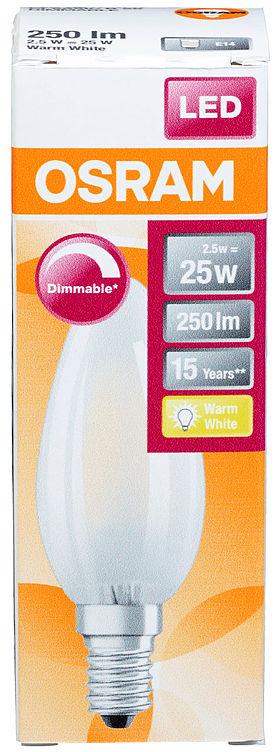 Lyspære Led Clab25 Matt E14 Dim Osram