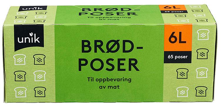 Brødposer 6l 65stk Unik