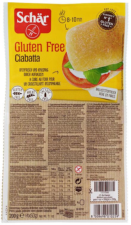 Ciabatta glutenfri 200g Schar