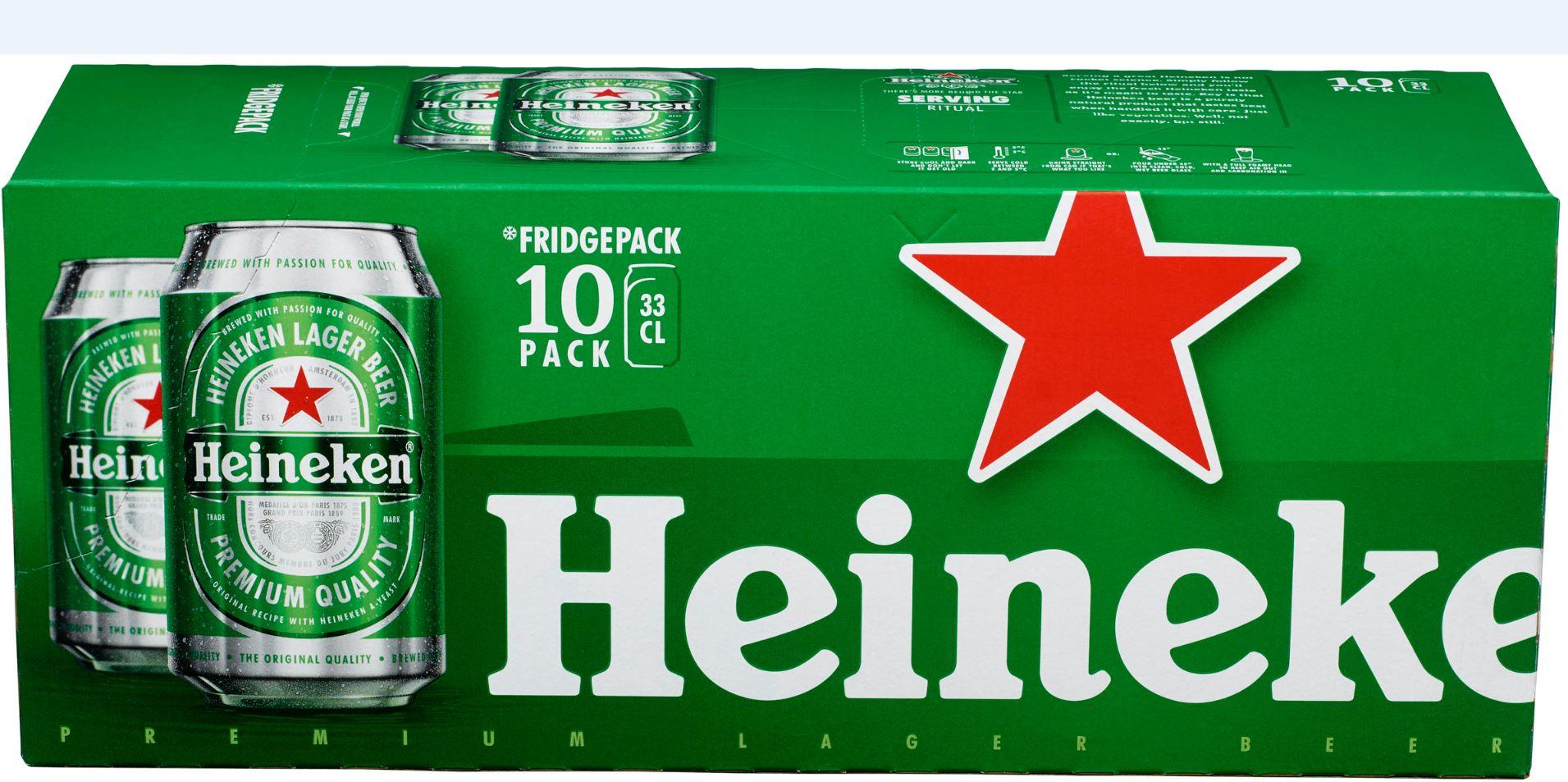 Heineken Premium Lager 0,33lx10 boks