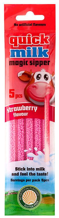 Quick Milk Magic Sipper Jordbær 5pk Felfoldi