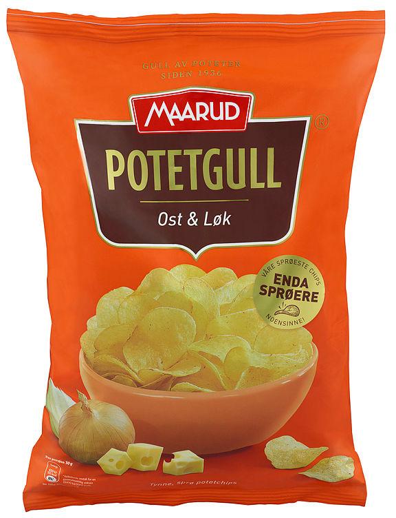 Potetgull Ost&amp;Løk 200g Maarud