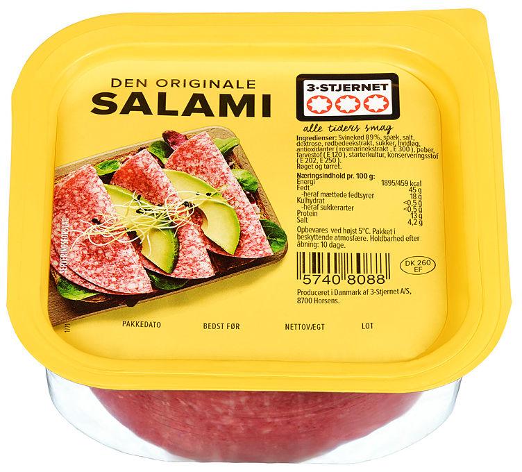 Salami skivet 250g 3-Stjernet