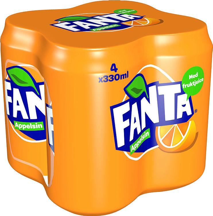 Fanta Orange 0,33lx4 boks
