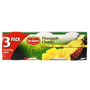 Ananas i Biter m/Juice 3x227g Del Monte
