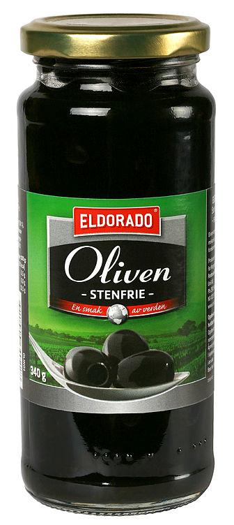 Oliven Sort u/Sten 340g Eldorado