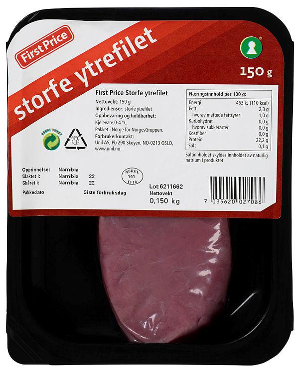 Storfe Ytrefilet 150g First Price