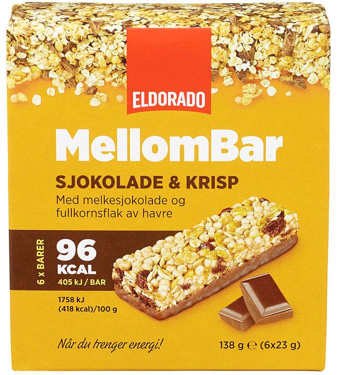 Mellombar Sjokolade&amp;Krisp 138g Eldorado