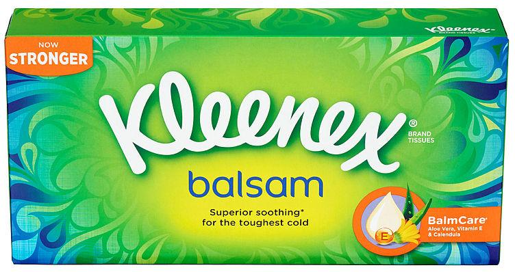 Kleenex Ansiktserviett Balsam boks 72stk