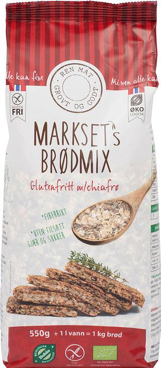 Brødmix m/Chiafrø Gl.Fri Økol 550g Marksets