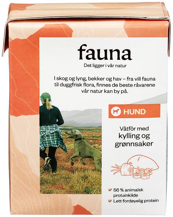 Fauna Hund Våtfor Kylling&amp;Grønnsaker 375g