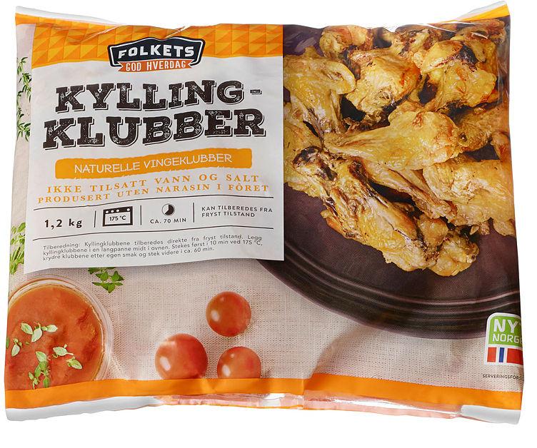 Kyllingklubber Frys 1,2kg Folkets