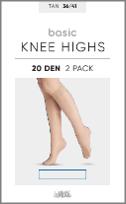 Knee Highs Tan 2pk La Mote