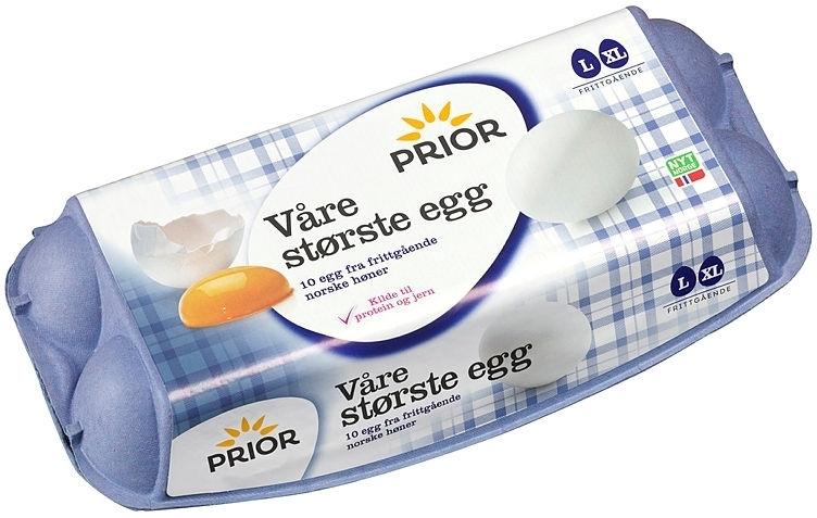Prior Egg L/XL Frittgående Høns 10 stk