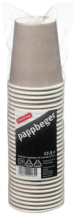 Pappbeger 17,5cl 30stk First Price