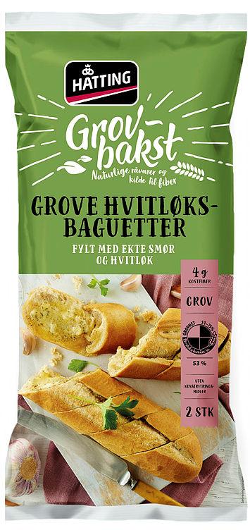 Hvitløksbaguetter Grove 350g Hatting