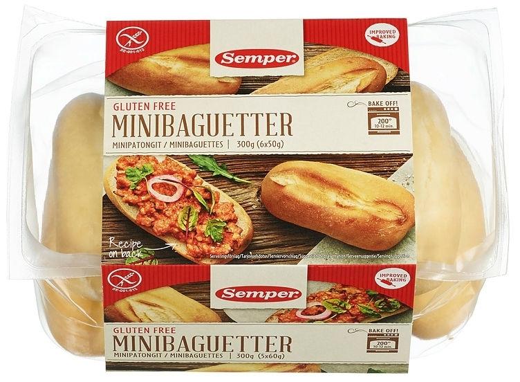 Semper Minibaguetter glutenfri 6 stk 300 g