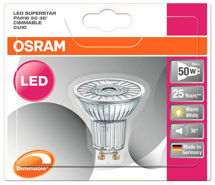 Lyspære Led Superstar Par16 50 4,6w Gu10 Dim