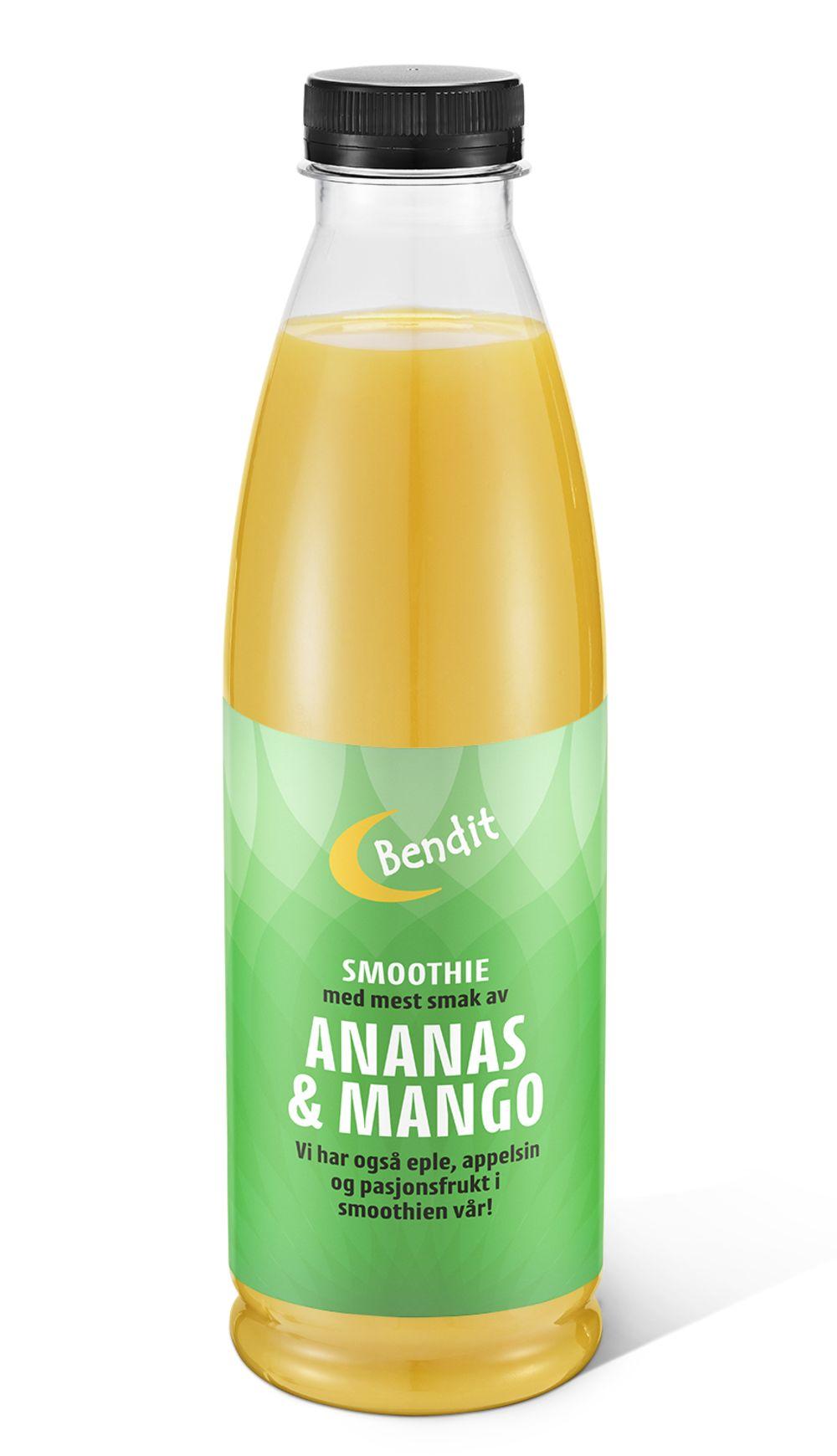 ✓ Bendit Smoothie Mango & Ananas, 750 ml | Norges Online