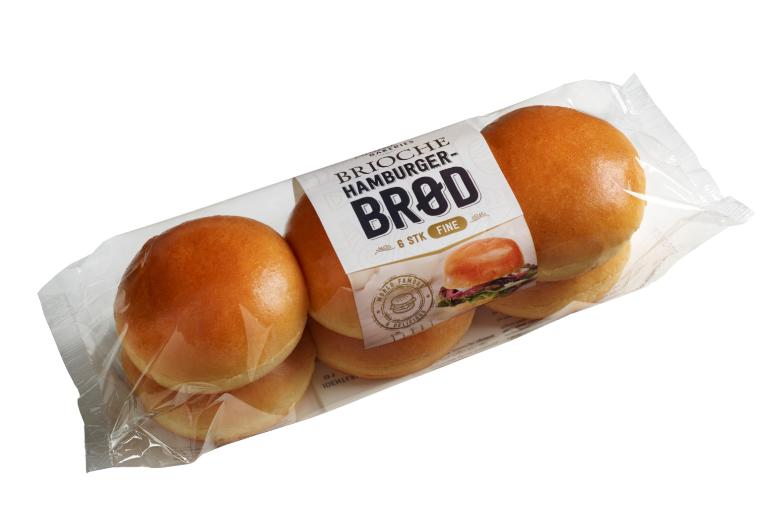 Hamburgerbrød Brioche 6stk 300g United Bakeries