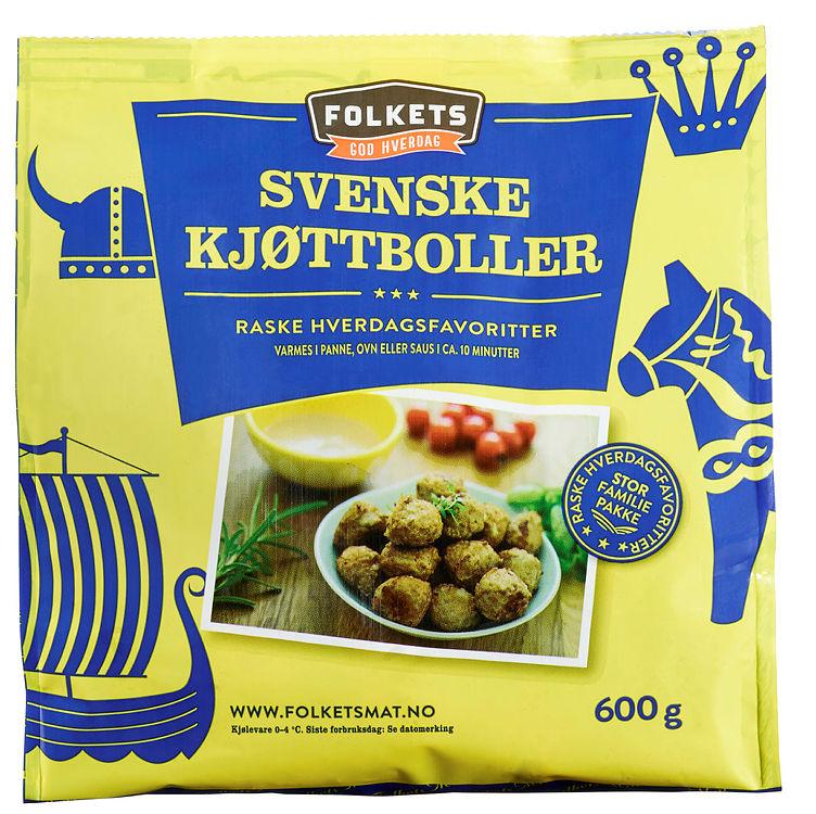 Kjøttboller Svenske 600g Folkets