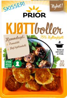 Kjøttboller Kylling/Kalkun 400g Prior