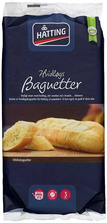 Hatting Hvitløksbaguetter 3-pk 175 g