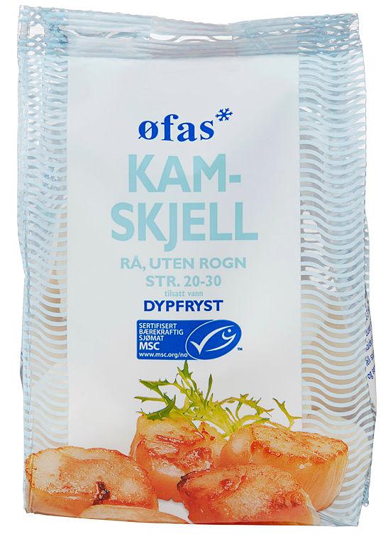Kamskjell u/Rogn Stå pose 400g Øfas