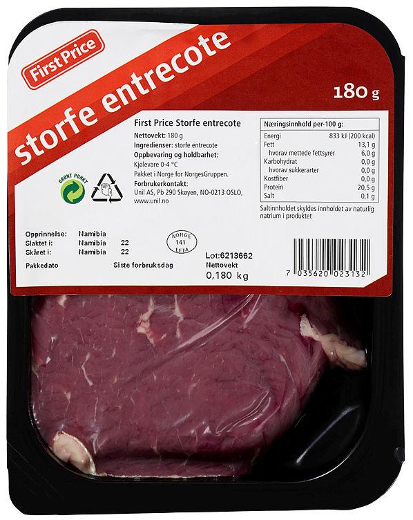 Storfe Entrecote 180g First Price