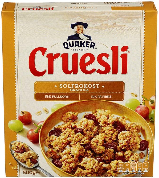 Cruesli Solfrokost 500g Quaker