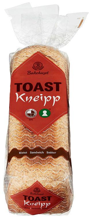 Toast Kneipp skivet 1kg Bakehuset