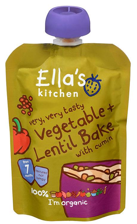 Vegetable+Lentil Økol 7mnd 130g Ellas